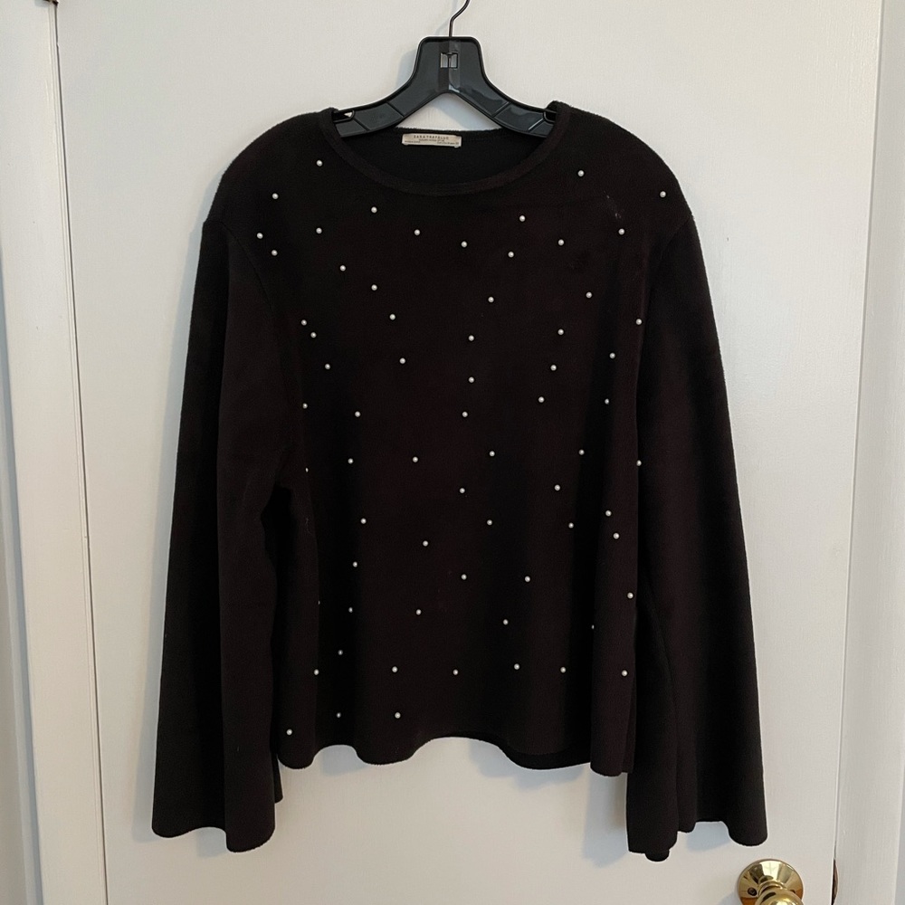 Cute Zara pearl beaded top size M